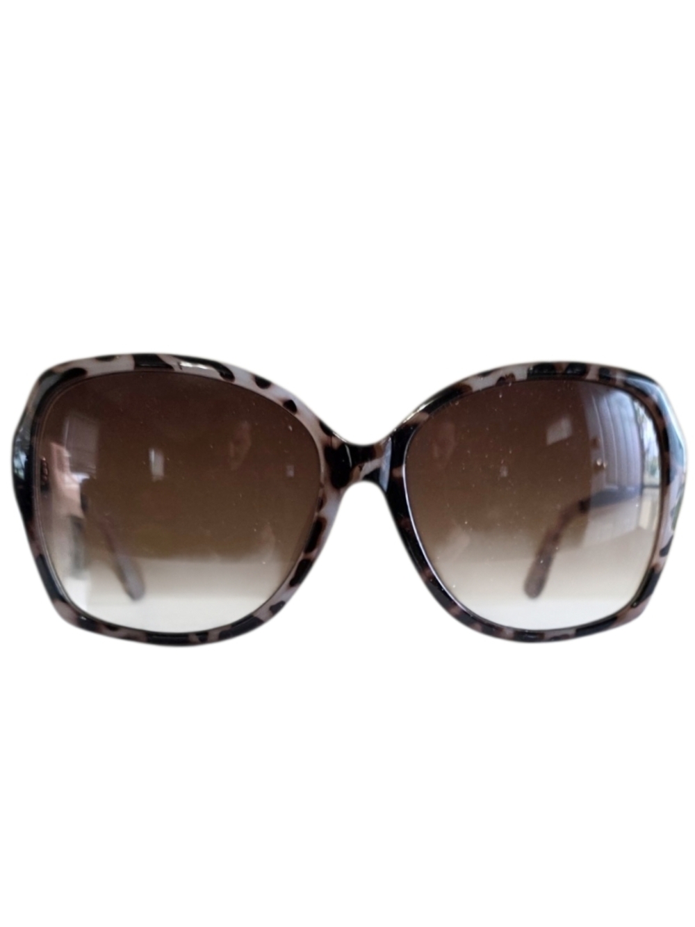 LC Lauren Conrad Lakeshore Medium Rectangle Sunglasses Brown Gradient Lens